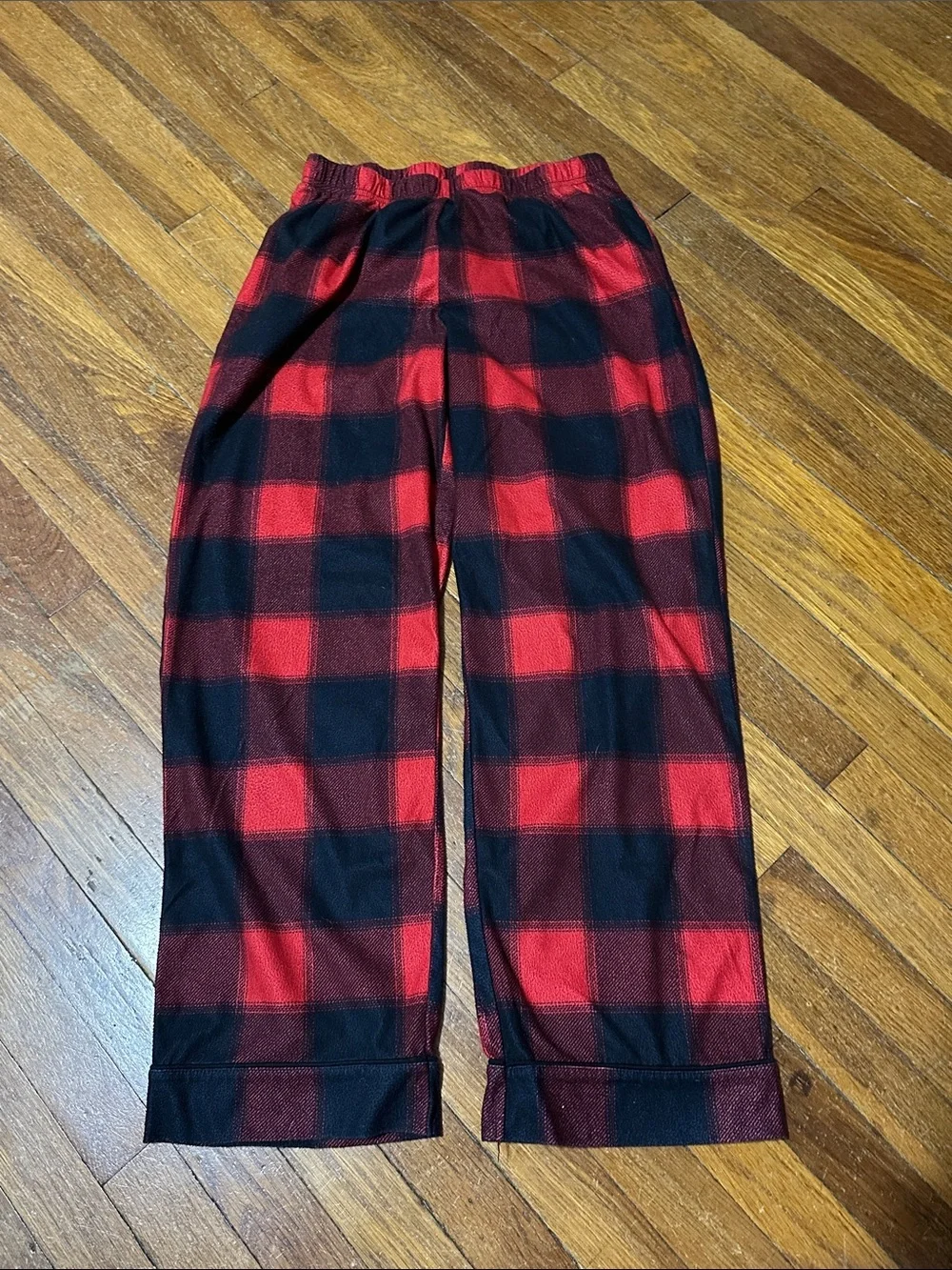 Cat & Jack Red and Black Buffalo Plaid Kids Pajama Set, XL (14)